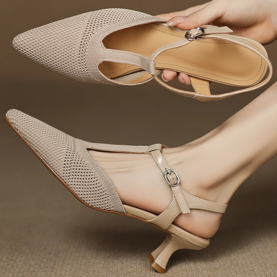 Danxuefei женские эластичные вязаные сандалии с Т-образным ремешком, элегантные женские повседневные летние туфли на тонком высоком каблуке 5 см, модельные туфли для женщин
Danxuefei женские эластичные вязаные сандалии с Т-образным ремешком, элегантные женские повседневные летние туфли на тонком высоком каблуке 5 см, модельные туфли для женщин