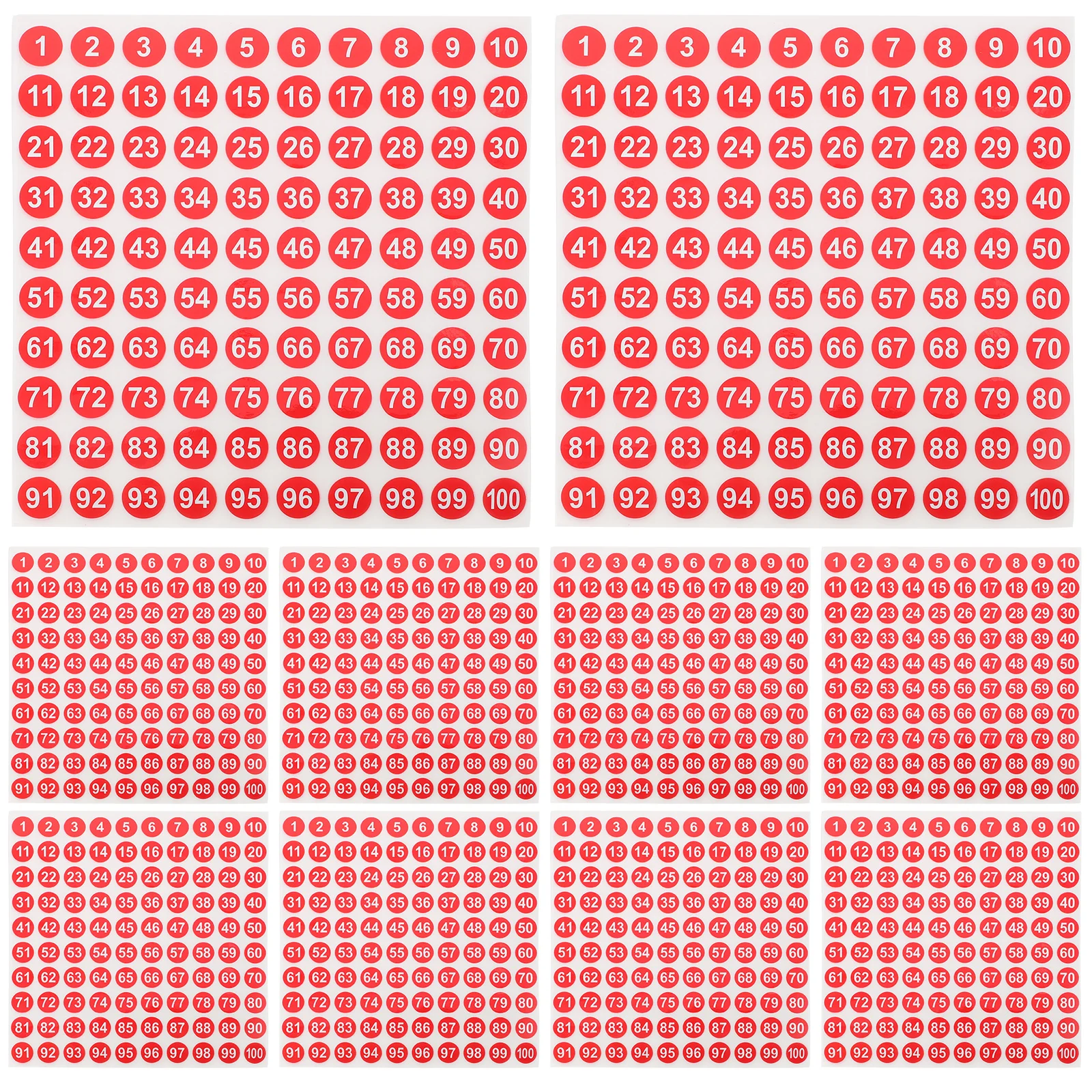 100 Sheets Round Stickers Waterproof Digital Number Index Numbered Labels Small Office
100 Sheets Round Stickers Waterproof Digital Number Index Numbered Labels Small Office