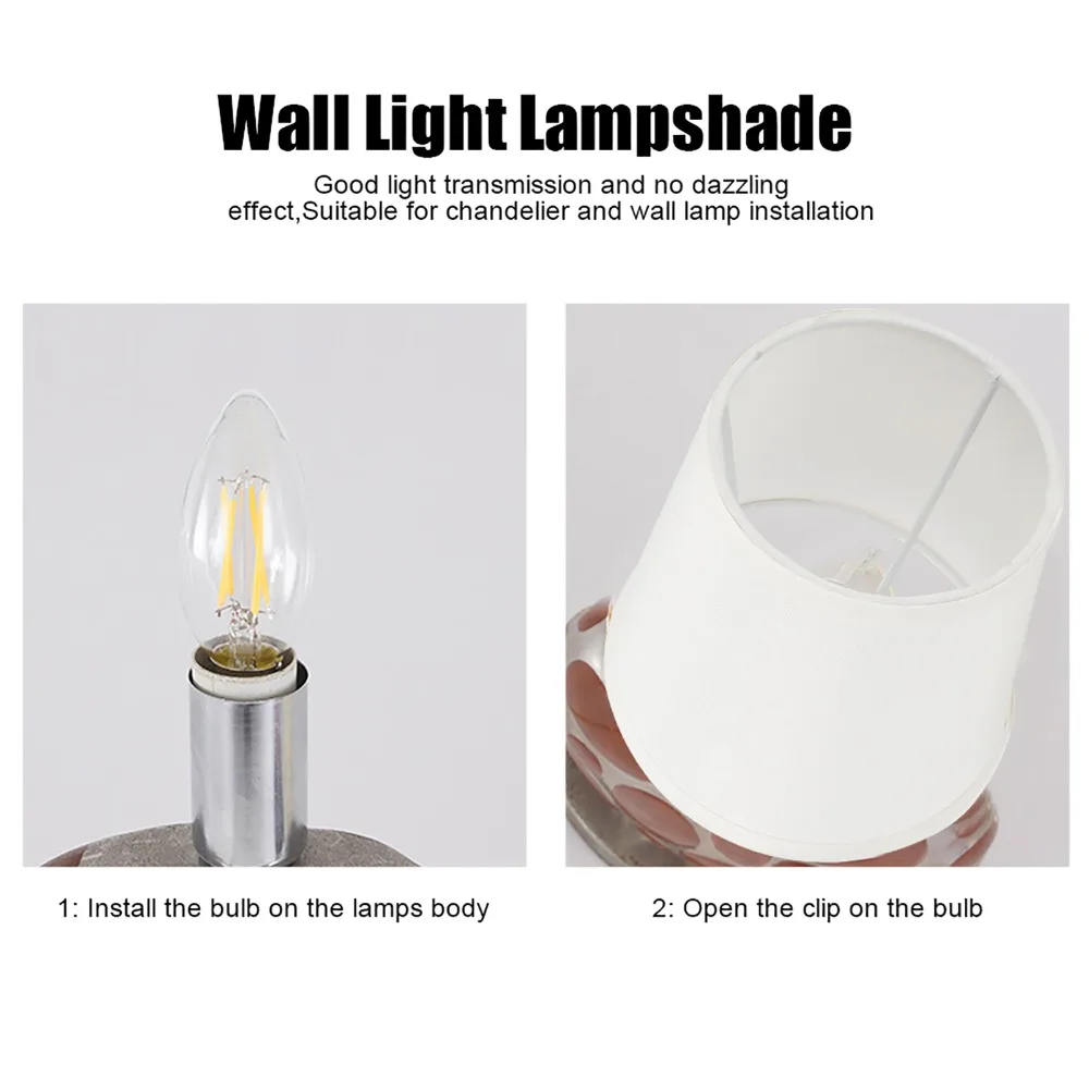 6PCS Decorative Fabric Wall Light Chandelier Barrel Shape Clip On Fabric Lamp Shade Pendant Lamp Shade Living Room Decoration
6PCS Decorative Fabric Wall Light Chandelier Barrel Shape Clip On Fabric Lamp Shade Pendant Lamp Shade Living Room Decoration