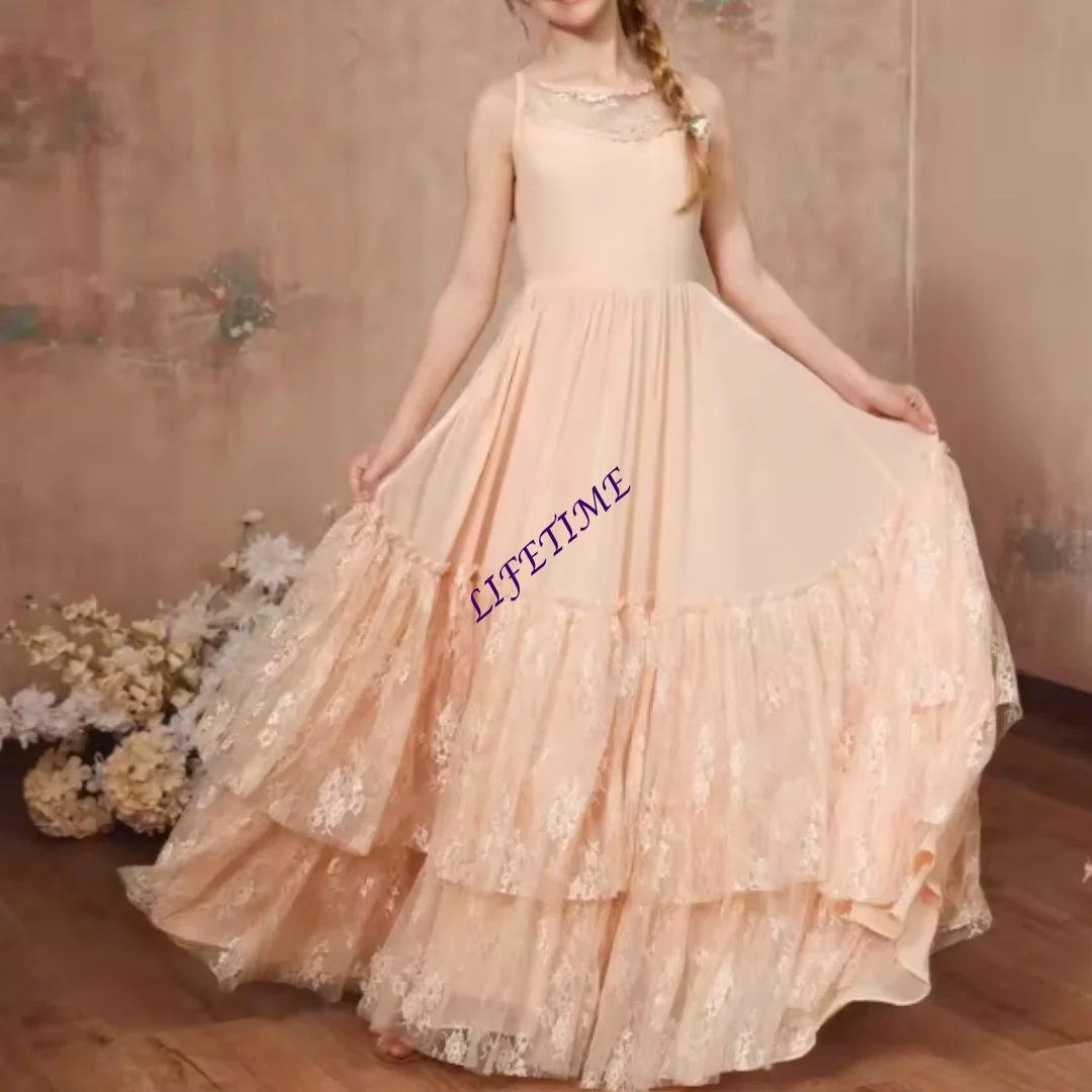 CustomizedPrincess Girls Lace Long Dresses Baby Kids Flower Girl Wedding Birthday Party Vestidos Children Clothing For 3-15 Year
CustomizedPrincess Girls Lace Long Dresses Baby Kids Flower Girl Wedding Birthday Party Vestidos Children Clothing For 3-15 Year