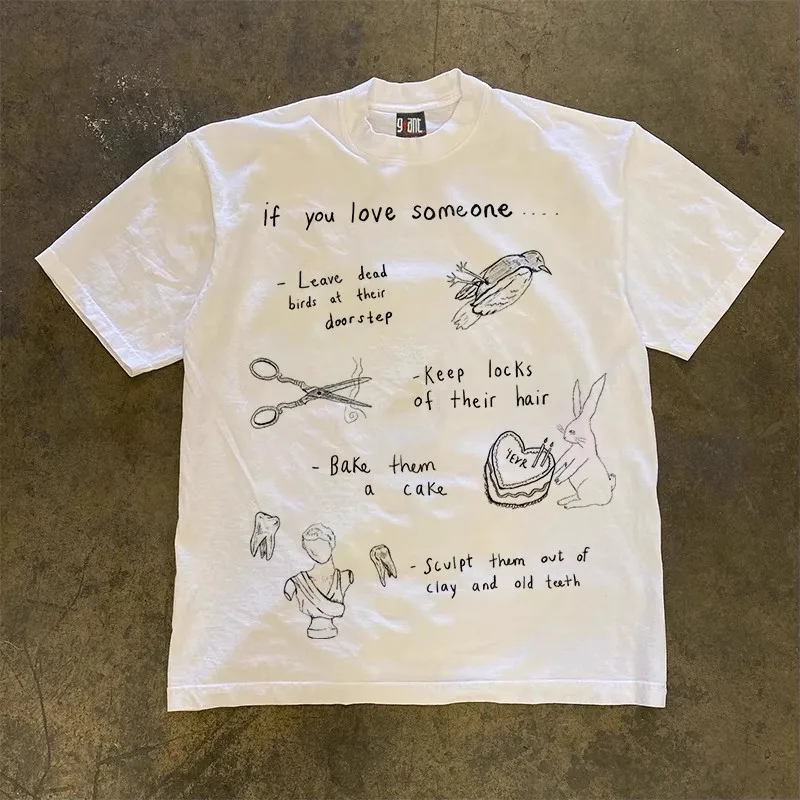 Pure Cotton 260g Heavyweight Short Sleeve T-Shirt Loose Fit Cake And Rabbit Creative Design Comfortable Breathable Casual Top
Pure Cotton 260g Heavyweight Short Sleeve T-Shirt Loose Fit Cake And Rabbit Creative Design Comfortable Breathable Casual Top