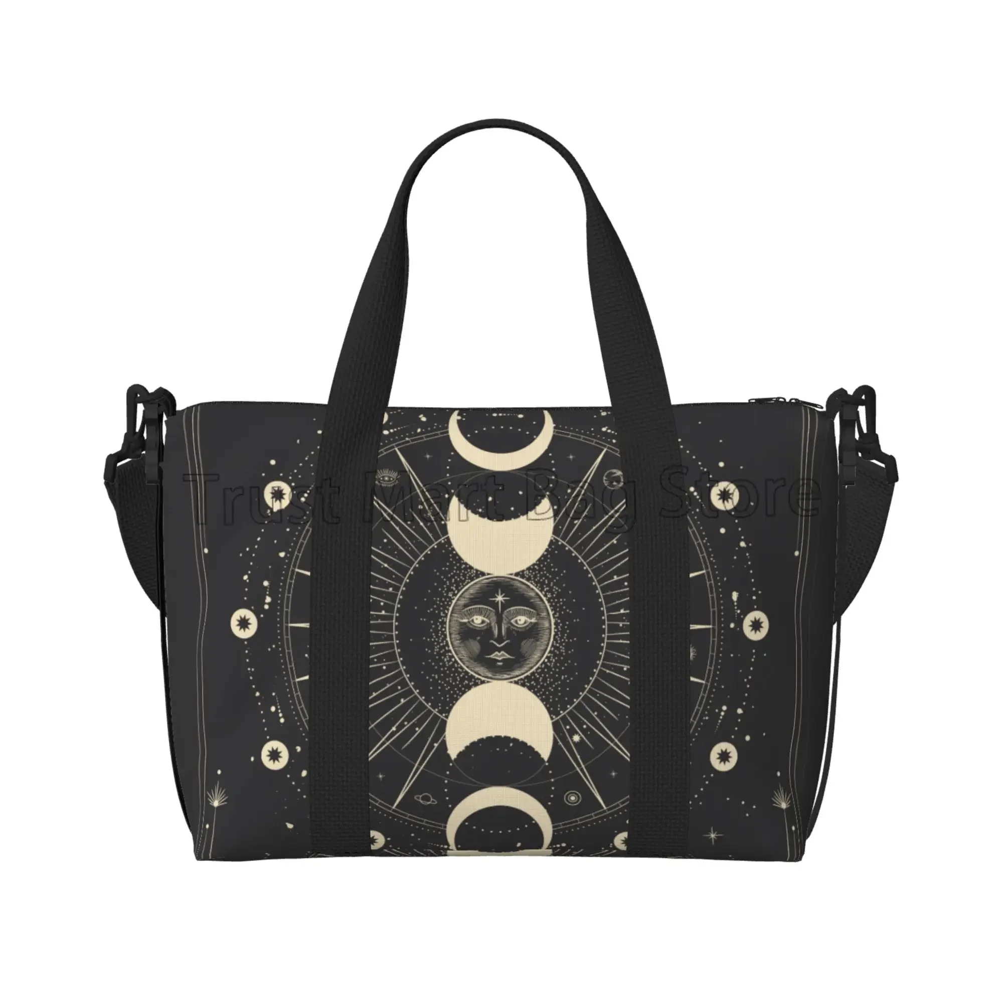 Moon Star Mystic Sun Astrology Tarot Goth Travel Duffle Bag Multipurpose Weekender Bags Unisex Casual Waterproof Luggage Bag
Moon Star Mystic Sun Astrology Tarot Goth Travel Duffle Bag Multipurpose Weekender Bags Unisex Casual Waterproof Luggage Bag