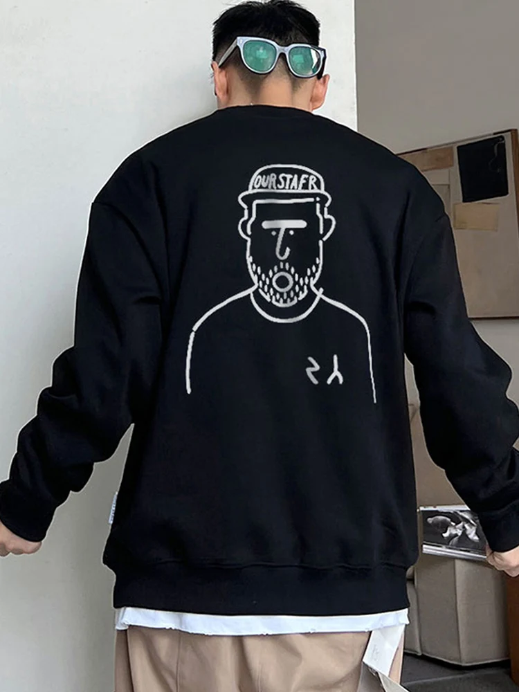 Trendy round Neck Oversized Sweatshirt Men's Thin American Retro Design Cartoon Print Loose Top for Autumn Spring Winter
Trendy round Neck Oversized Sweatshirt Men's Thin American Retro Design Cartoon Print Loose Top for Autumn Spring Winter