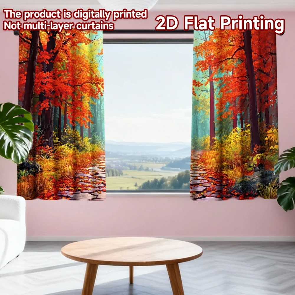 2D flat printing 2pcs Drapes Autumn Leaves Forest Path Digital Printed Polyester Drapes Festive Wall Decor for New Year
2D flat printing 2pcs Drapes Autumn Leaves Forest Path Digital Printed Polyester Drapes Festive Wall Decor for New Year