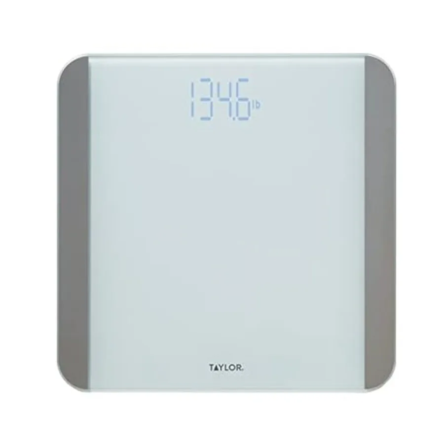 Taylor Glass Digital Bathroom Scale for Body Weight with Motion and Light Sensors Bright LED Display 440 lbs White
Taylor Glass Digital Bathroom Scale for Body Weight with Motion and Light Sensors Bright LED Display 440 lbs White