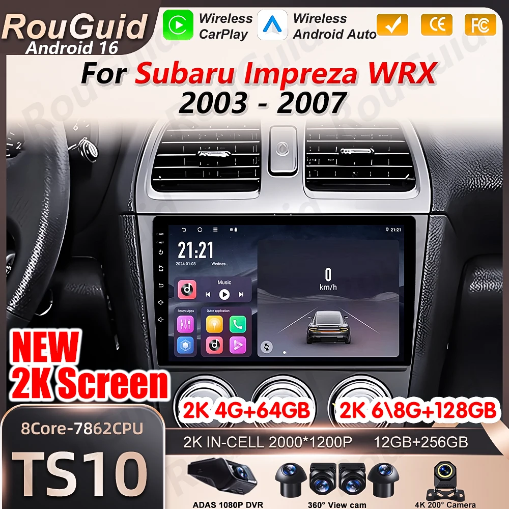 Android 16 Auto Car Radio For Subaru Impreza WRX 2003 2004 2005 2006 2007 Multimedia Video Player Carplay Wireless Stereo DVD BT
Android 16 Auto Car Radio For Subaru Impreza WRX 2003 2004 2005 2006 2007 Multimedia Video Player Carplay Wireless Stereo DVD BT