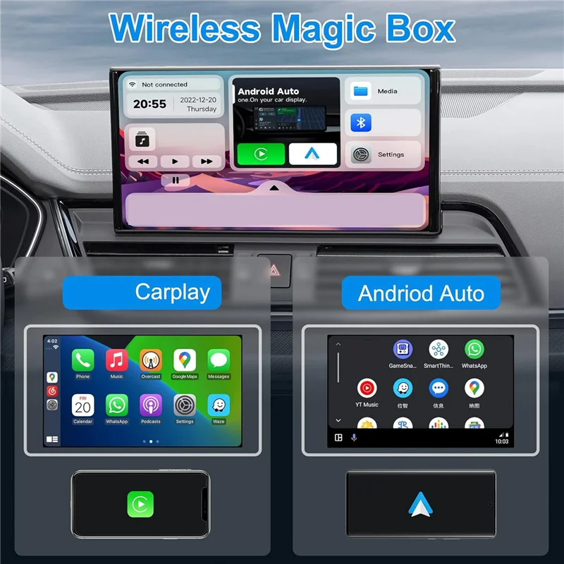 3 In 1 Wireless Carplay Adapter,Wireless For Android Auto With Netflix/Youtube Wireless Car Dongle For Carplay Cars Easy Install
3 In 1 Wireless Carplay Adapter,Wireless For Android Auto With Netflix/Youtube Wireless Car Dongle For Carplay Cars Easy Install