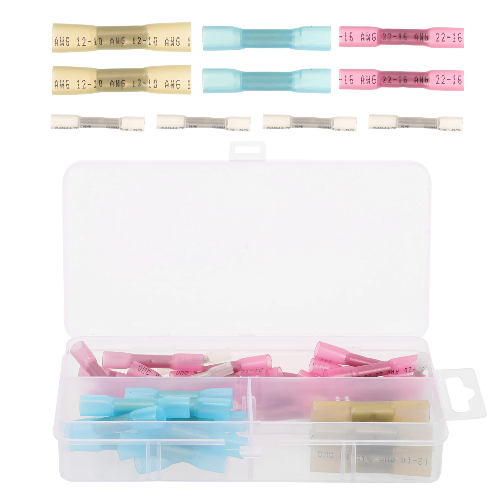 50pcs Waterproof Terminal Connectors Heat Shrink Wire Electrical Butt Cable Kit for Automotive Marine Wiring Connections
50pcs Waterproof Terminal Connectors Heat Shrink Wire Electrical Butt Cable Kit for Automotive Marine Wiring Connections