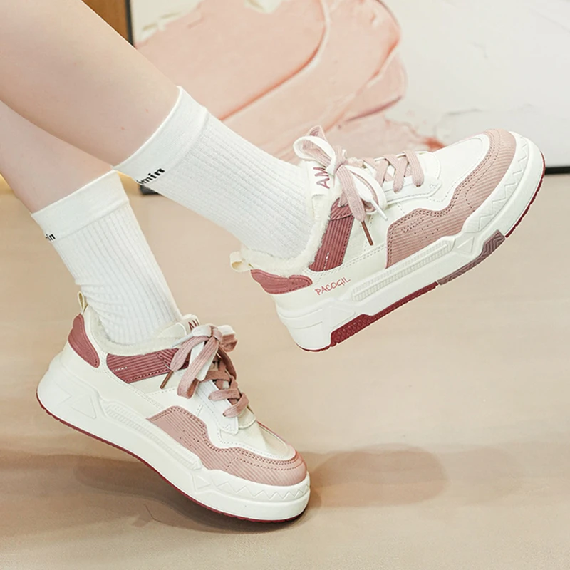 Fashionable Outdoor Winter Cotton Plush Casual Sneakers Warm Fleece Plush Winter Casual Running Sneakers Thick Sole Womens Shoes
Fashionable Outdoor Winter Cotton Plush Casual Sneakers Warm Fleece Plush Winter Casual Running Sneakers Thick Sole Womens Shoes