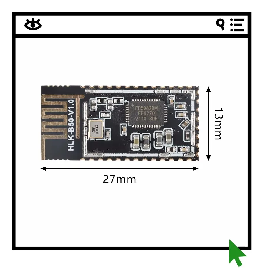 Модуль BLE5.0, 2 шт., беспроводной последовательный порт, прозрачная передача данных, Bluetooth, двухрежимный, B50
Модуль BLE5.0, 2 шт., беспроводной последовательный порт, прозрачная передача данных, Bluetooth, двухрежимный, B50
