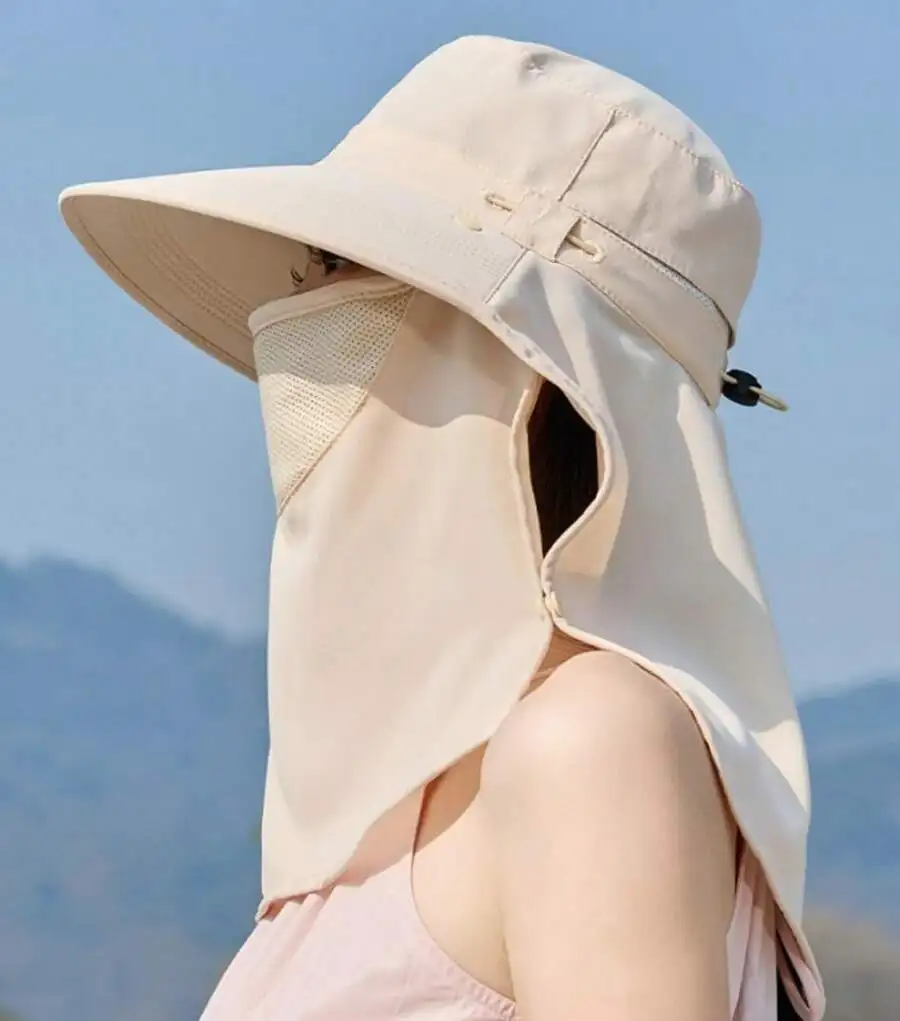 Women Wide Brim Sun Hat With Face Mask UV Protection Foldable Outdoor Hiking Fishing Hat
Women Wide Brim Sun Hat With Face Mask UV Protection Foldable Outdoor Hiking Fishing Hat