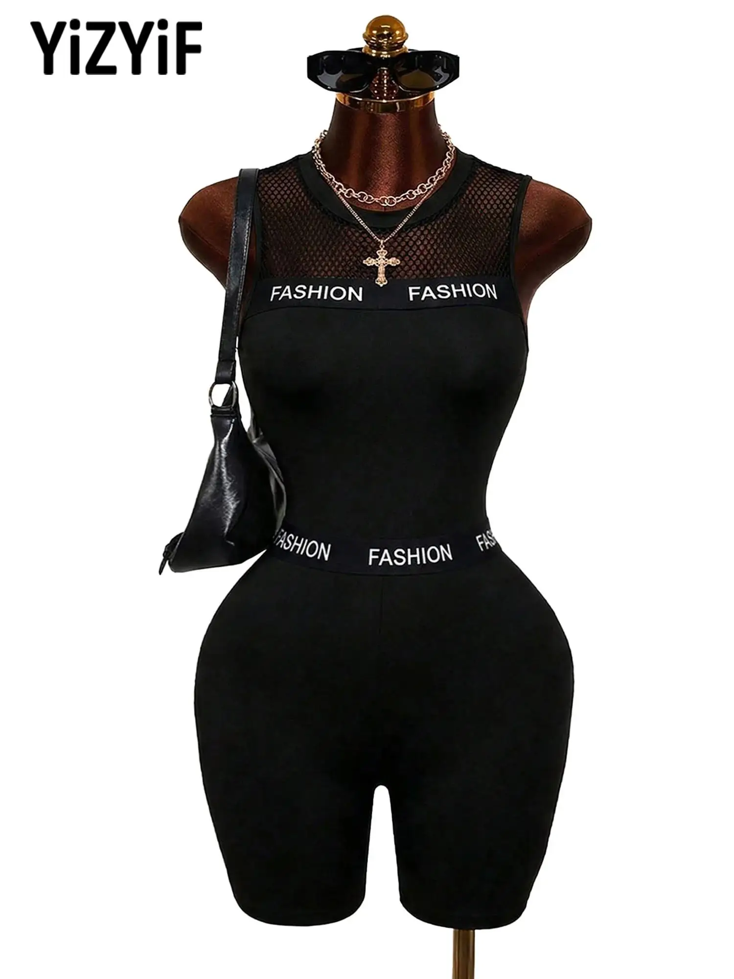 Fashion 2026 New Sexy Women Bodysuit Sleeveless Mesh Patchwork Thigh Length Stretchy Breathable for Yoga Sports Fitness Dance
Fashion 2026 New Sexy Women Bodysuit Sleeveless Mesh Patchwork Thigh Length Stretchy Breathable for Yoga Sports Fitness Dance