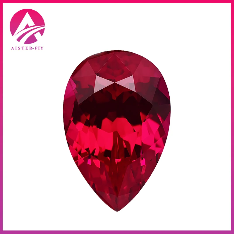 Pigeon Blood Lab Grown Ruby Gemstone Pear Cut Synthetic Ruby Loose Gems with AGL Certificate
Pigeon Blood Lab Grown Ruby Gemstone Pear Cut Synthetic Ruby Loose Gems with AGL Certificate
