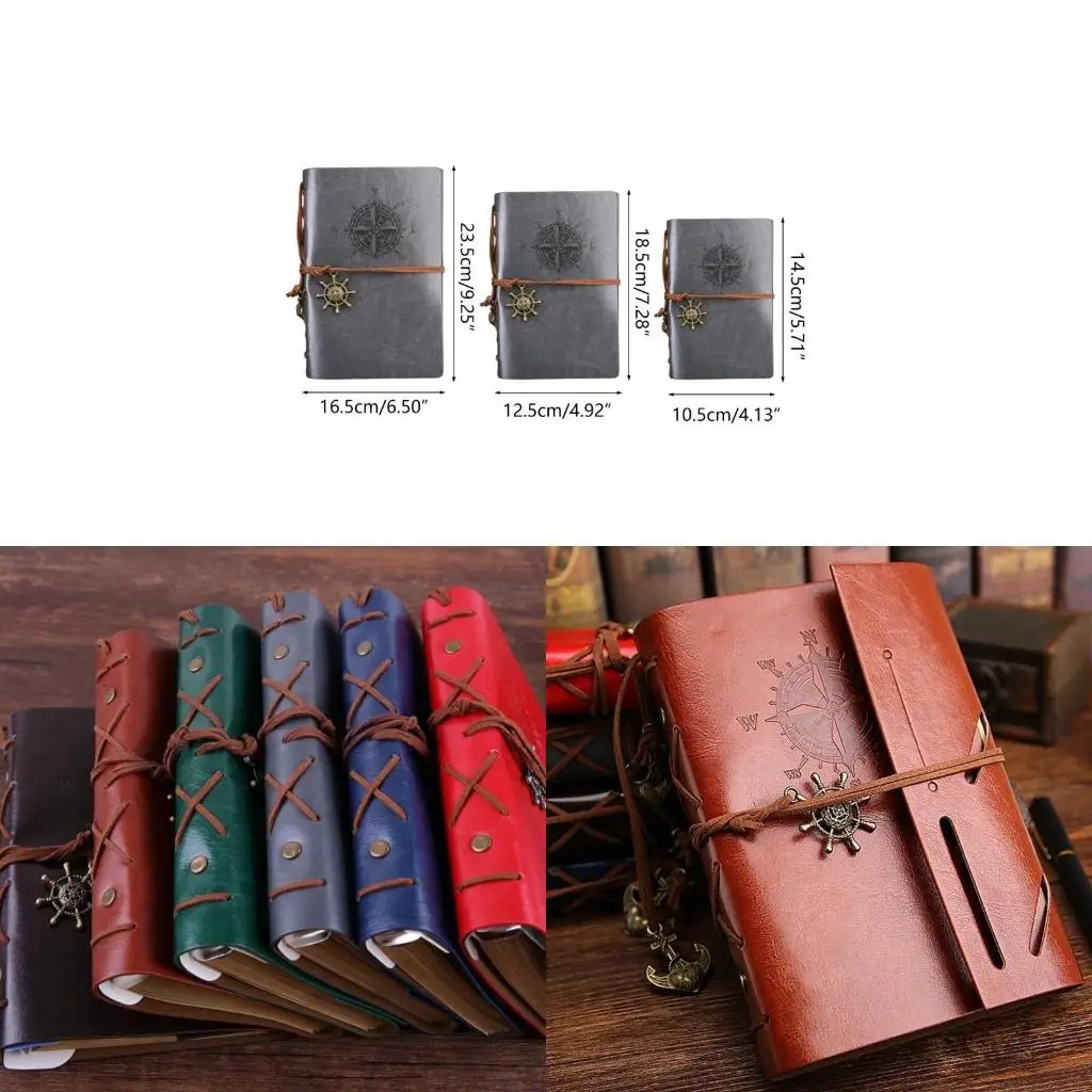 Vintage Notebook PU Leather Journal Travel Journal Diary with 150 Blank Page and Pendant, Refillable Loose Notebook
Vintage Notebook PU Leather Journal Travel Journal Diary with 150 Blank Page and Pendant, Refillable Loose Notebook