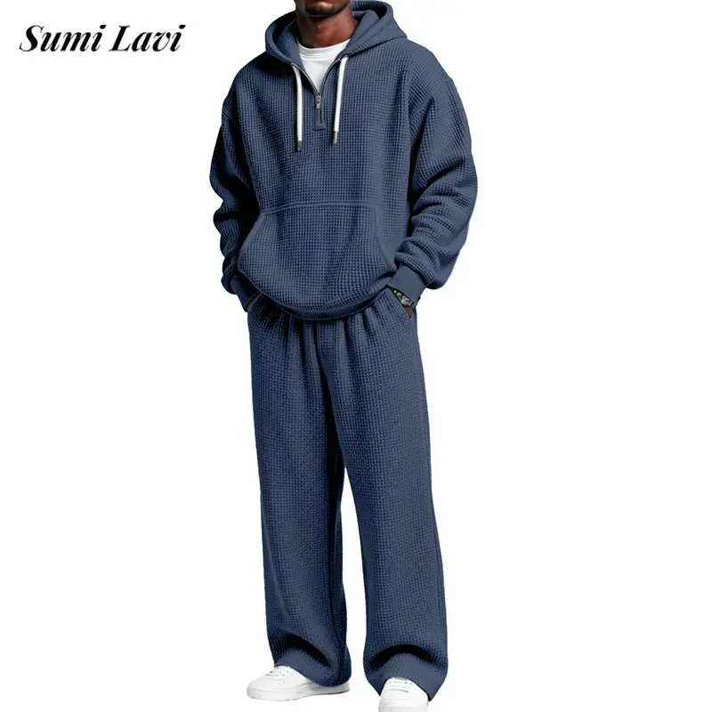 Vintage Solid Color Waffle Tracksuits Mens 2025 Autumn Winter Casual Loose Hoodie And Pants Two Piece Sets Men Fashion Outfits
Vintage Solid Color Waffle Tracksuits Mens 2025 Autumn Winter Casual Loose Hoodie And Pants Two Piece Sets Men Fashion Outfits