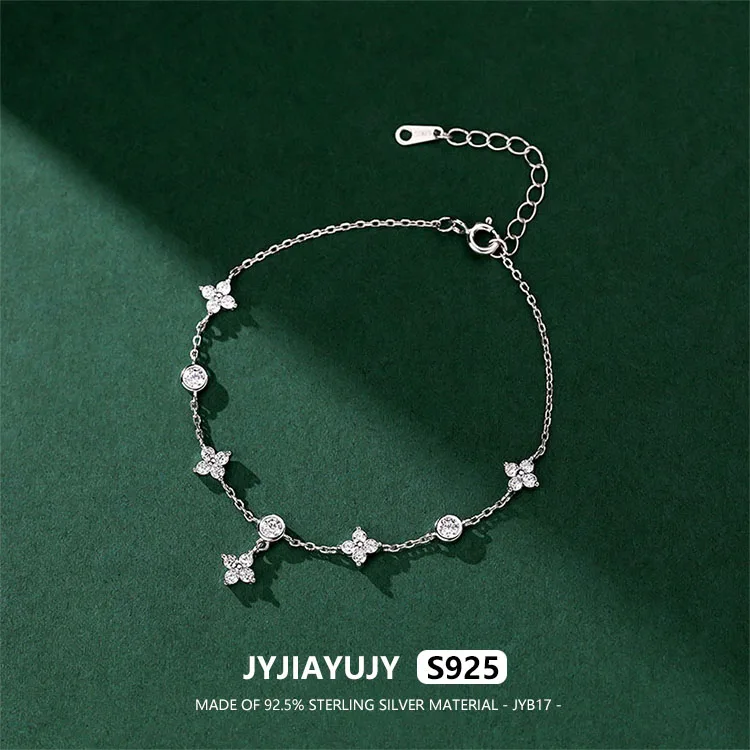 JYJIAYUJY 100% полностью оригинальный браслет из стерлингового серебра S925 19 см 8 мм четырехлистный клевер Цирконий дизайн модные ювелирные изделия подарок JYB17
JYJIAYUJY 100% полностью оригинальный браслет из стерлингового серебра S925 19 см 8 мм четырехлистный клевер Цирконий дизайн модные ювелирные изделия подарок JYB17