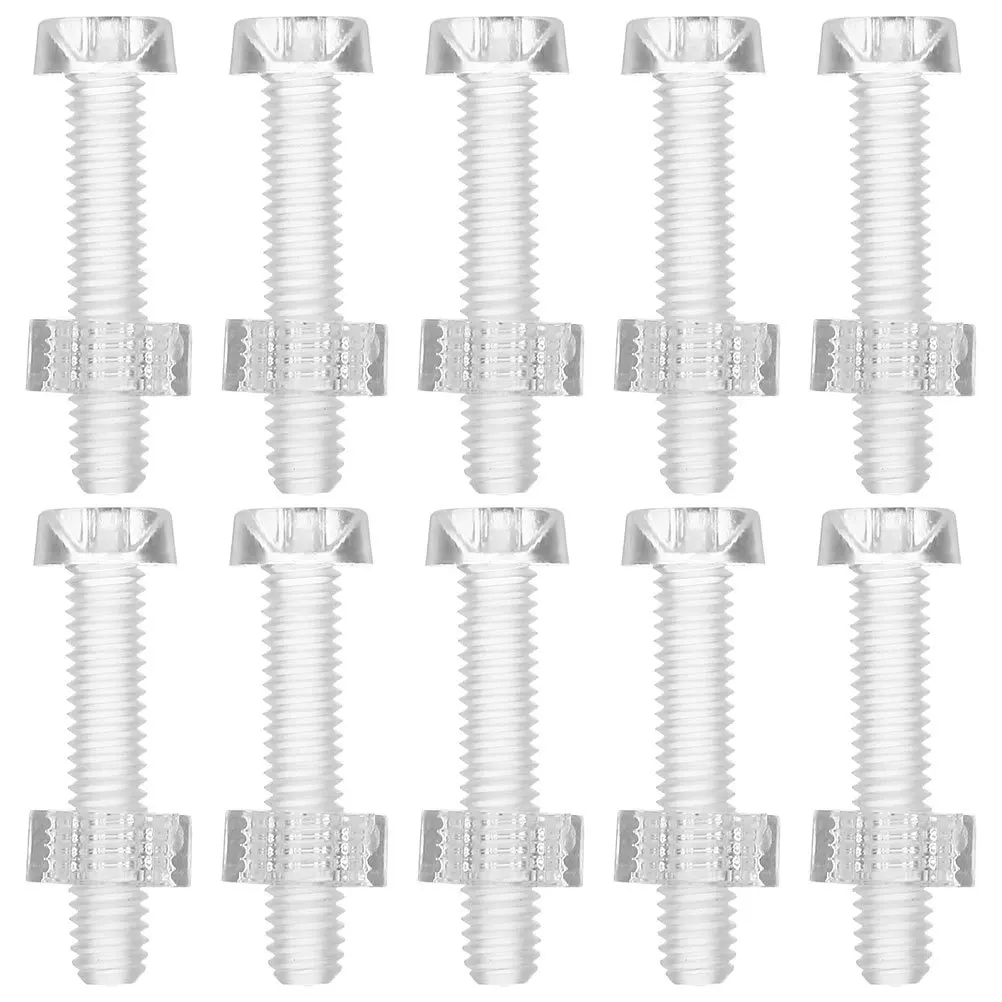 10Set Clear Acrylic Self Tapping Furniture Screws Nuts Transparent Fastening Hardware Anti-Aging for Home Door Window
10Set Clear Acrylic Self Tapping Furniture Screws Nuts Transparent Fastening Hardware Anti-Aging for Home Door Window