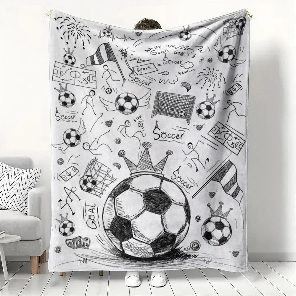 Фланелевое одеяло с футбольным рисунком Soccer Doodle, мягкое и уютное, для любителей футбола, декор для дома, подарок для футбольных фанатов
Фланелевое одеяло с футбольным рисунком Soccer Doodle, мягкое и уютное, для любителей футбола, декор для дома, подарок для футбольных фанатов