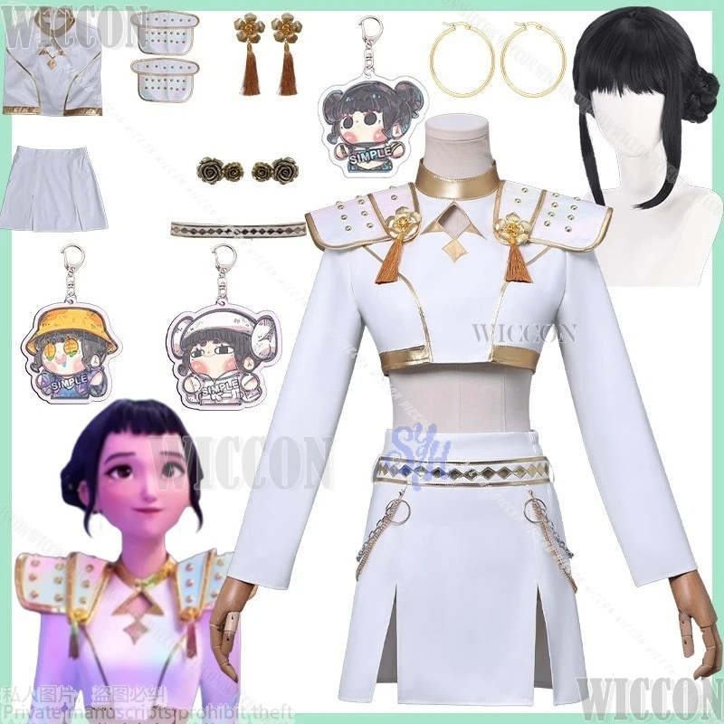 Zoey Huntrix WHAT IT SOUNDS LIKE Сценическая форма Аниме Фильм Kpop Demon Косплей Белый Корея Idol Сексуальное мини-платье Хэллоуин 코스프레
Zoey Huntrix WHAT IT SOUNDS LIKE Сценическая форма Аниме Фильм Kpop Demon Косплей Белый Корея Idol Сексуальное мини-платье Хэллоуин 코스프레