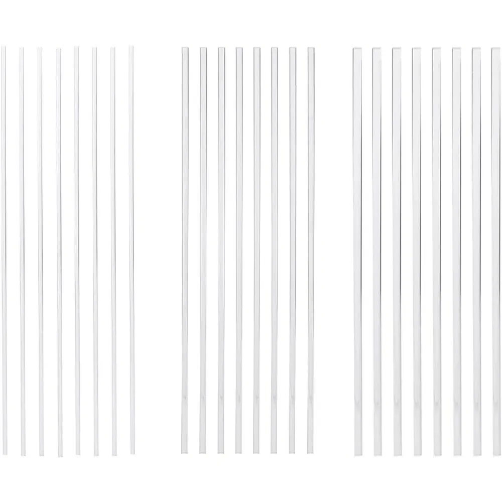 24Pcs 3 Sizes Bar Acrylic Support Rods for DIY Crafts Transparent Clear Round Dowel Sticks for Stacking and Supporting
24Pcs 3 Sizes Bar Acrylic Support Rods for DIY Crafts Transparent Clear Round Dowel Sticks for Stacking and Supporting