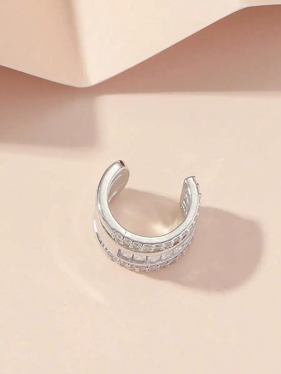 C-Shaped Multi-Layer Copper Alloy Inlaid Zirconia Ear Cuff For Women Daily Wear
C-Shaped Multi-Layer Copper Alloy Inlaid Zirconia Ear Cuff For Women Daily Wear