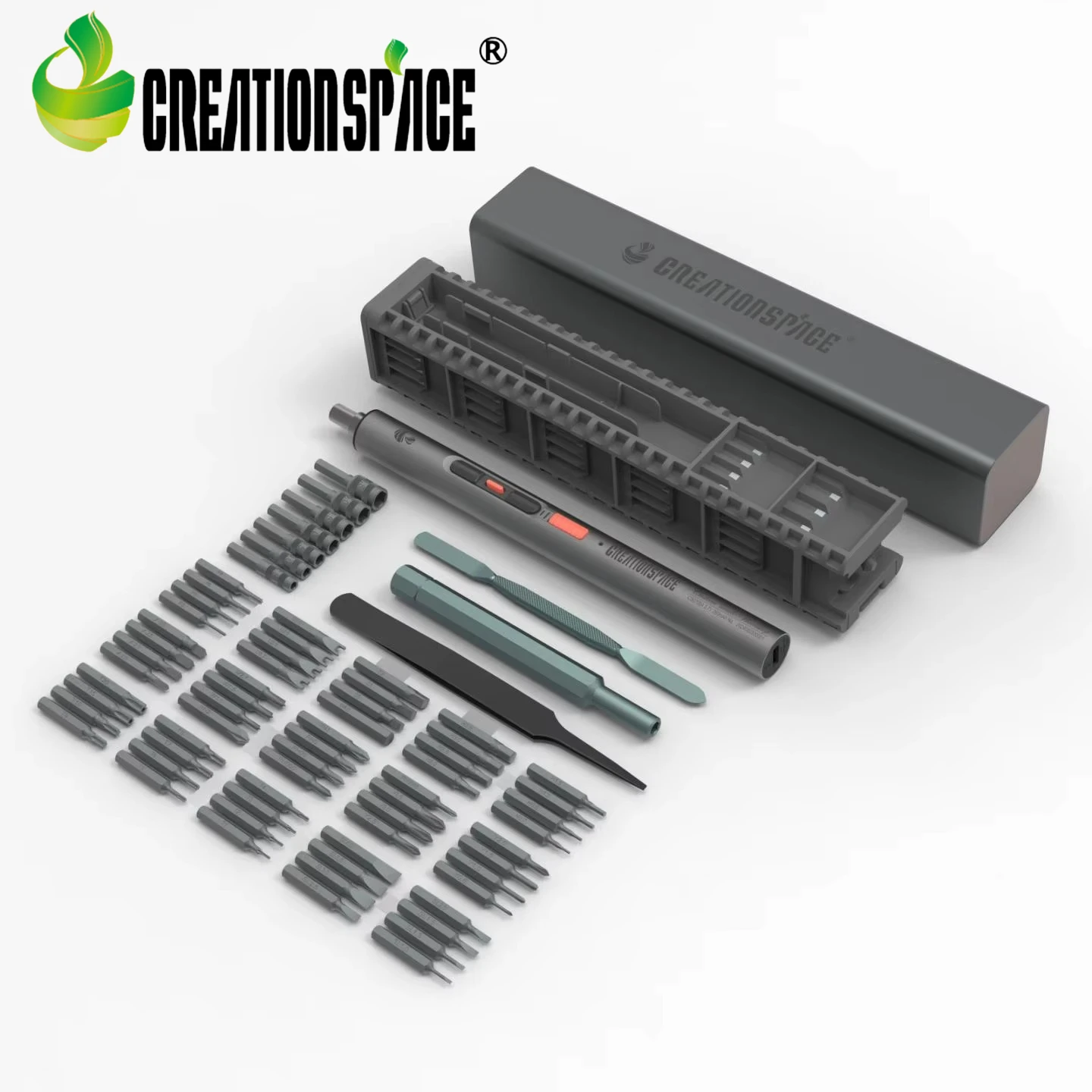 Creationspace 72-in-1 Mini Electric Screwdriver, 60 Magnetic Bits, Precision Repair Kit for Electronics, Men Gift Tool Set
Creationspace 72-in-1 Mini Electric Screwdriver, 60 Magnetic Bits, Precision Repair Kit for Electronics, Men Gift Tool Set