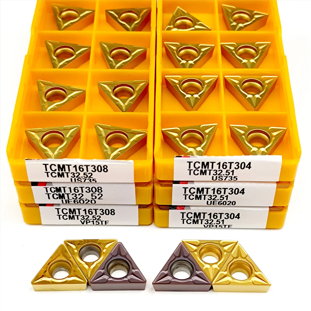 Carbide Inserts TCMT16T304 TCMT16T308 VP15TF UE6020 US735 for Steel CNC Lathe Tools Turning Inserts TCMT 16T304 16T308
Carbide Inserts TCMT16T304 TCMT16T308 VP15TF UE6020 US735 for Steel CNC Lathe Tools Turning Inserts TCMT 16T304 16T308