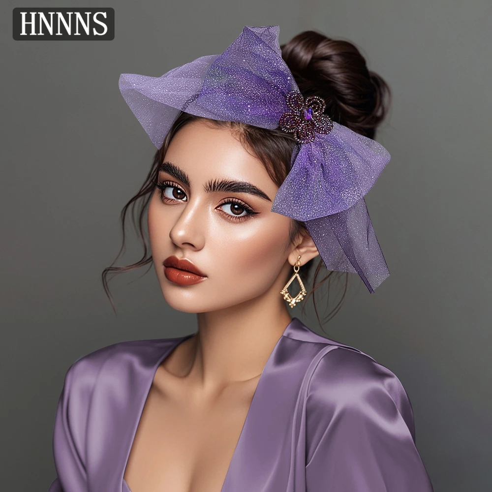 TOPQUEEN Purple Organza Bridal Wedding Headband Handmade Beaded Bow For Women's Christmas Party Elegant Hair Accessory YXA32
TOPQUEEN Purple Organza Bridal Wedding Headband Handmade Beaded Bow For Women's Christmas Party Elegant Hair Accessory YXA32