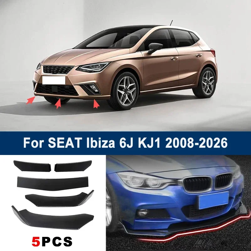 Adjustable 5Pcs Sectional Front Spoiler Lip For SEAT Ibiza 6J KJ1 2008-2026 Front Bumper Splitter Car Exterior Sport Body Kit
Adjustable 5Pcs Sectional Front Spoiler Lip For SEAT Ibiza 6J KJ1 2008-2026 Front Bumper Splitter Car Exterior Sport Body Kit