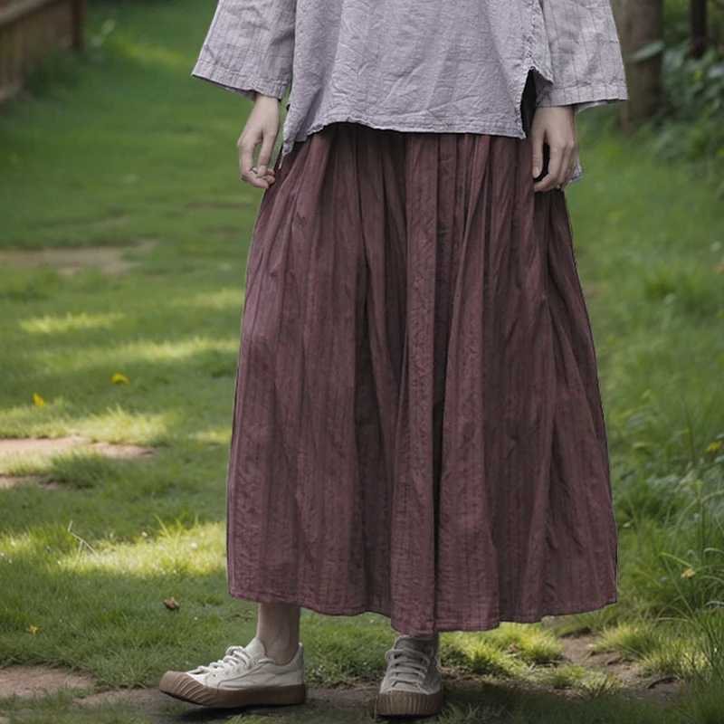 100% Cotton Women Casual Skirts New 2025 Spring Vintage Style Plain Color Loose Comfortable Female A-line Long Skirt M1014
100% Cotton Women Casual Skirts New 2025 Spring Vintage Style Plain Color Loose Comfortable Female A-line Long Skirt M1014