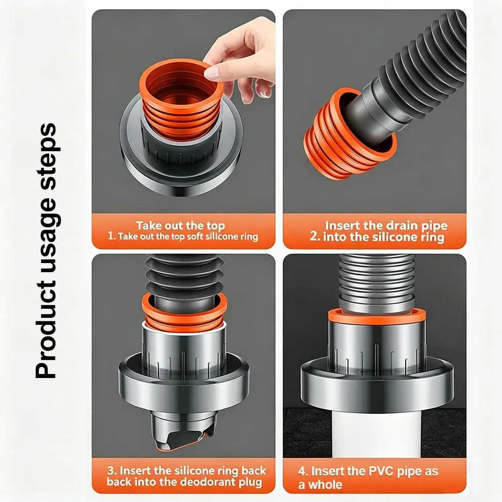 Plastic Drain Odor Stopper Auto Open/Close Plug-and-Play Floor Drain Seal Leak Proof Anti-insect Sewer Pipe Seal Plug Bathroom
Plastic Drain Odor Stopper Auto Open/Close Plug-and-Play Floor Drain Seal Leak Proof Anti-insect Sewer Pipe Seal Plug Bathroom