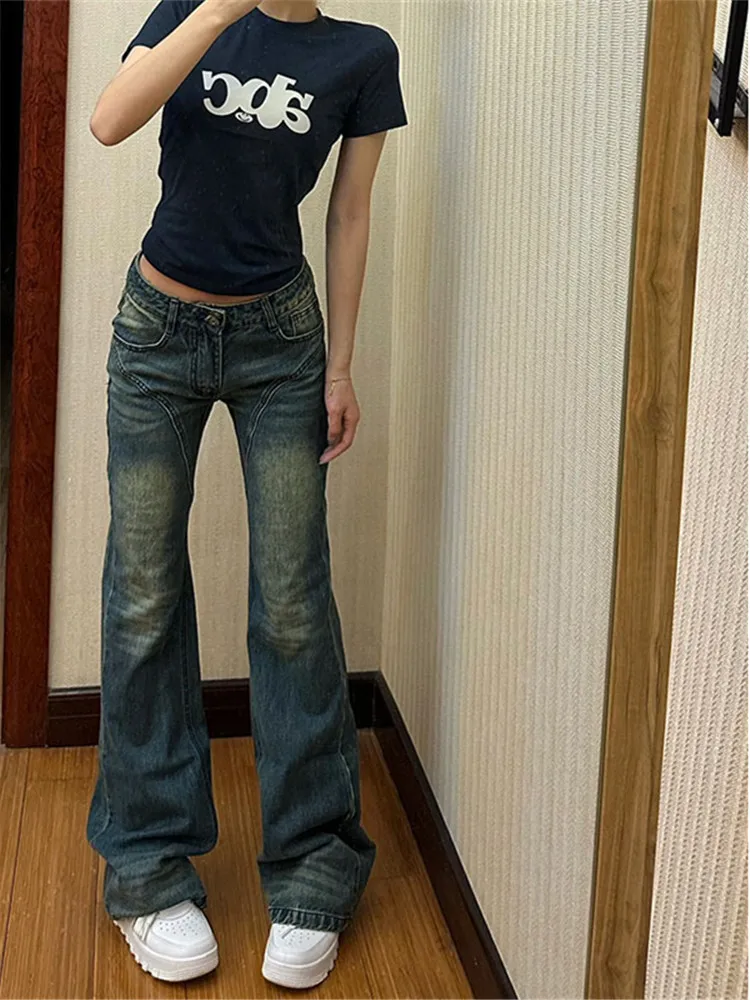 American High Street Vintage Low Waist Bell Bottom Jeans Women Summer Slimming Tall Extended Floor Length Pants
American High Street Vintage Low Waist Bell Bottom Jeans Women Summer Slimming Tall Extended Floor Length Pants