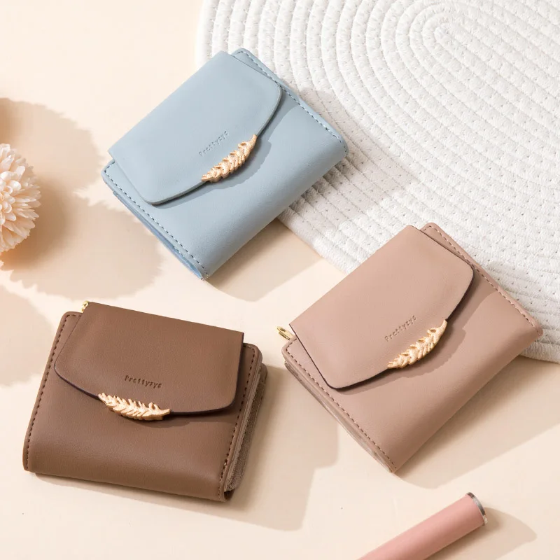 Fresh Ladies Small Wallets Leaf Hasp Clutch Brand PU Leather Mini Coin Purse Female Card Holder Money Bag Women Wallet
Fresh Ladies Small Wallets Leaf Hasp Clutch Brand PU Leather Mini Coin Purse Female Card Holder Money Bag Women Wallet