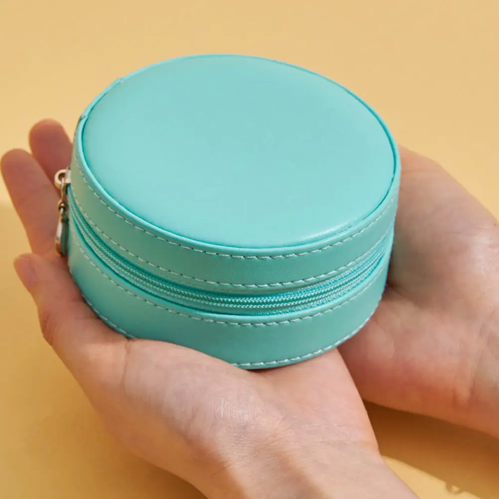 Jewelry Storage Box Round Shape PU Case Blue Travel ganizer Earring Holder Necklace Accessories Home Decor Tidy Desktop
Jewelry Storage Box Round Shape PU Case Blue Travel ganizer Earring Holder Necklace Accessories Home Decor Tidy Desktop