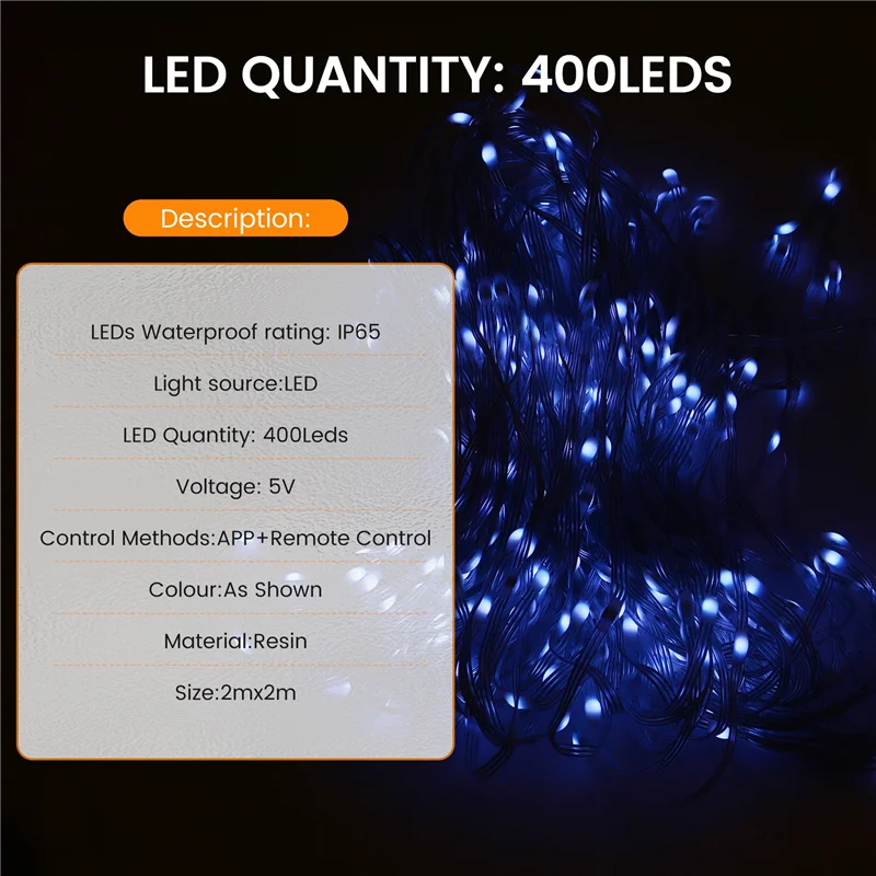 Smart Curtain Lights Bluetooth App Control RGB LED String Waterproof Fairy Light USB DIY Display Room Decor
Smart Curtain Lights Bluetooth App Control RGB LED String Waterproof Fairy Light USB DIY Display Room Decor