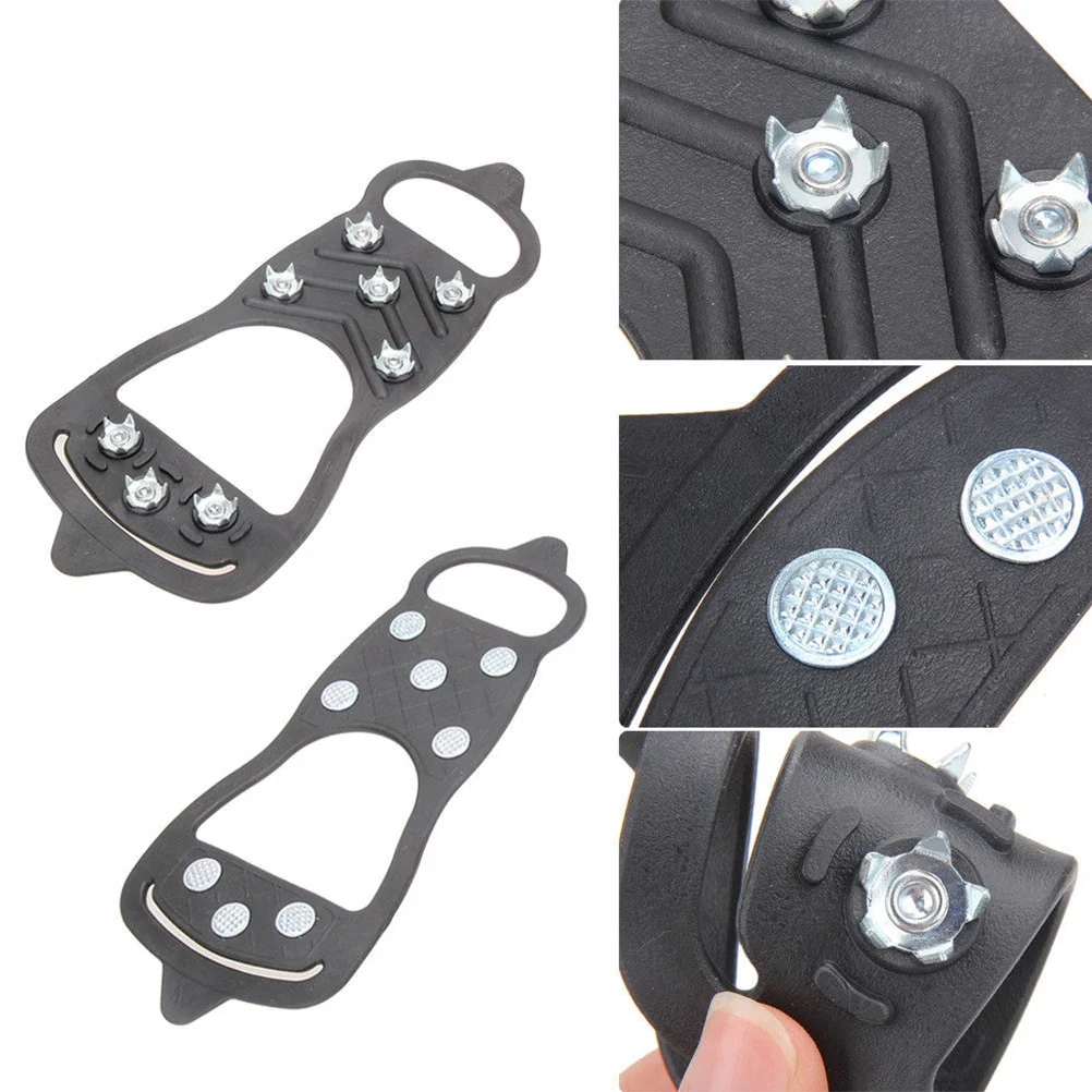 1 Pair 8- Shoes Cover Non-Slip Snow Ice Climbing Spikes Grips Crampon Cleats Stretchy Shoes Accessories (Size M)
1 Pair 8- Shoes Cover Non-Slip Snow Ice Climbing Spikes Grips Crampon Cleats Stretchy Shoes Accessories (Size M)