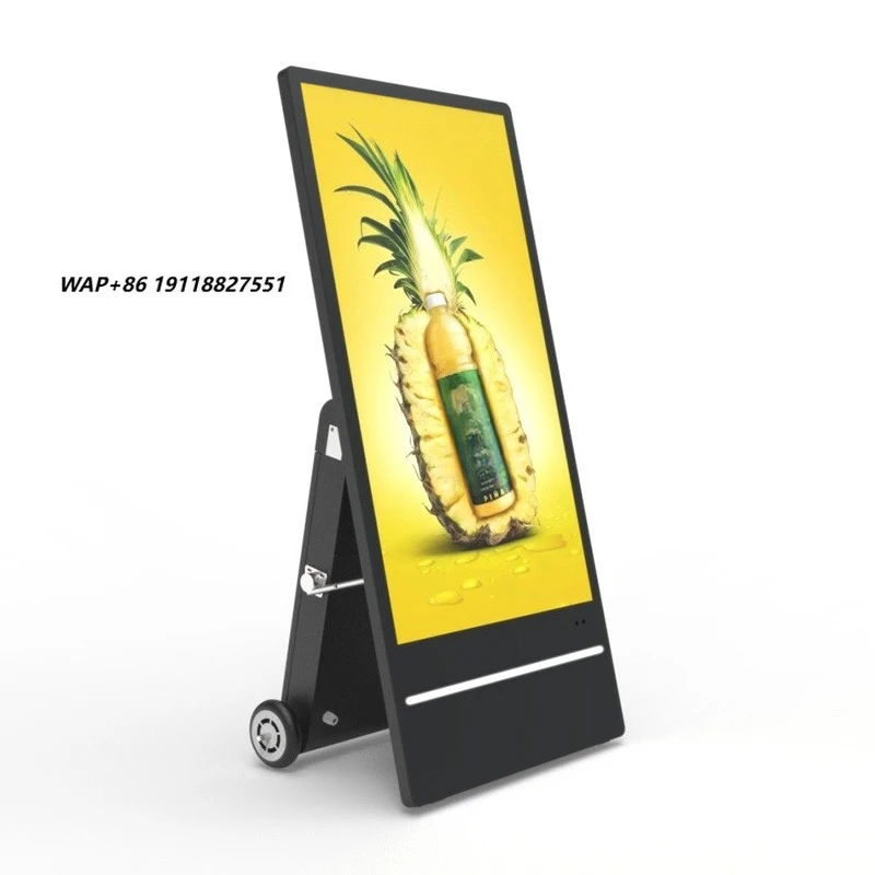 Mobile LCD Screen Portable Advertising Player Battery Powered Digital Signage With Wheels LCD Billboard For Outdoor
Mobile LCD Screen Portable Advertising Player Battery Powered Digital Signage With Wheels LCD Billboard For Outdoor