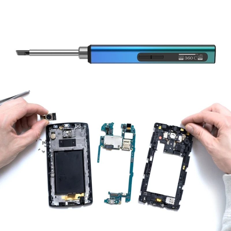 Мощный паяльник мощностью 65 Вт с внутренним нагревом и контролем температуры для энтузиастов электроники и технических 896B