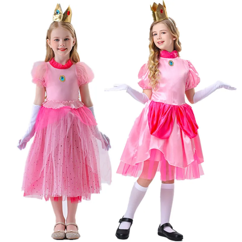 Halloween Carnival Party Anime Plumber Game Princess Peach Kids Cosplay Dress Children's Day Girls Masquerade Pink Fancy Costume
Halloween Carnival Party Anime Plumber Game Princess Peach Kids Cosplay Dress Children's Day Girls Masquerade Pink Fancy Costume