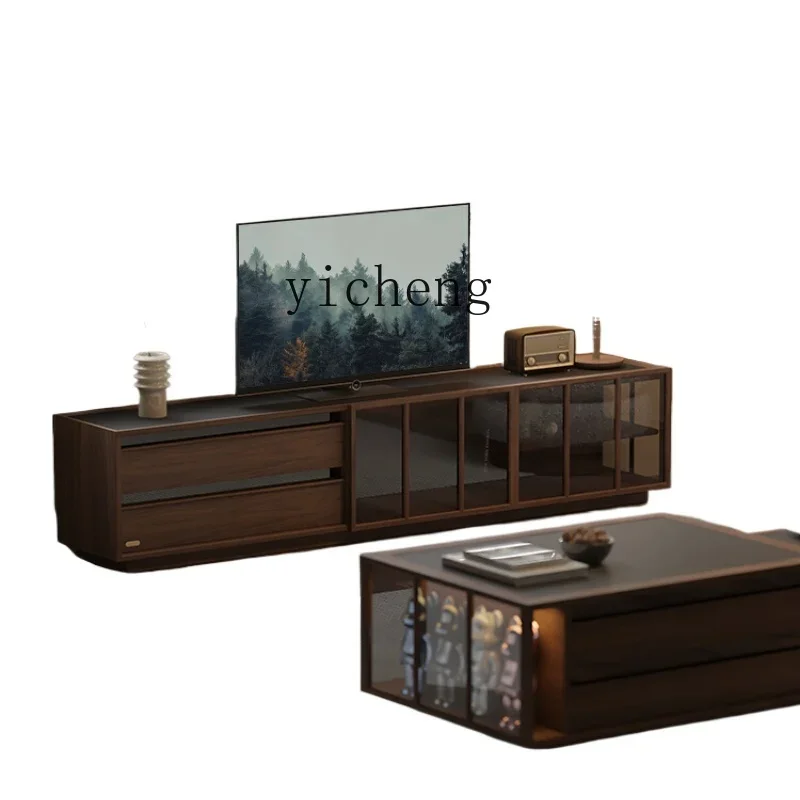 zzZF Black Walnut Wooden TV Cabinet Living Room Solid Wood Small Apartment Display Cabinet Tea Table Combination
zzZF Black Walnut Wooden TV Cabinet Living Room Solid Wood Small Apartment Display Cabinet Tea Table Combination