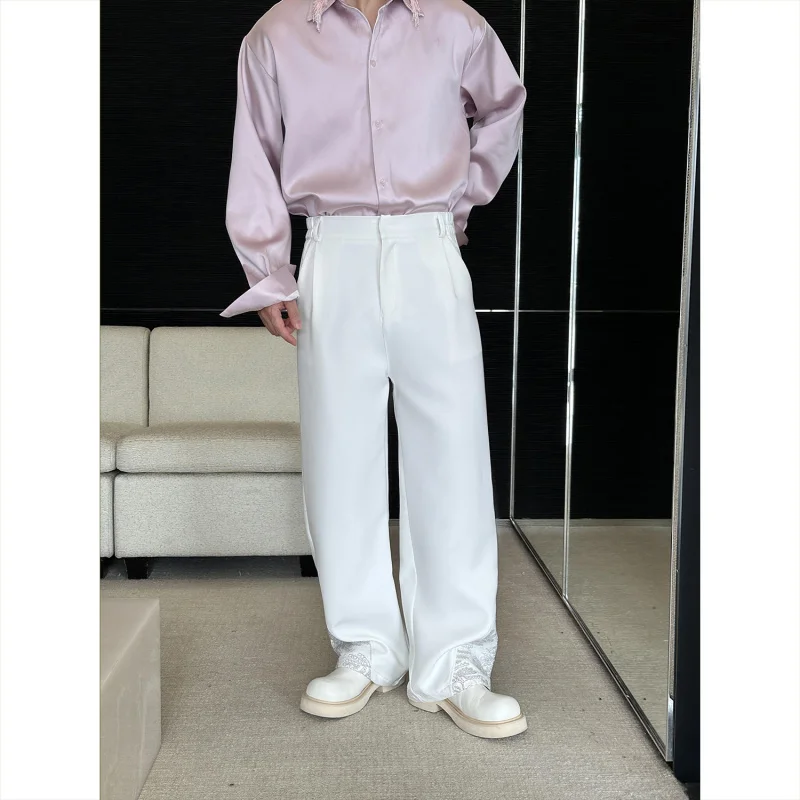 Весна-Осень 2026: Новые мужские свободные повседневные брюки с вышивкой и пэчворком, прямые штанины, полиэстер, модный бренд
Весна-Осень 2026: Новые мужские свободные повседневные брюки с вышивкой и пэчворком, прямые штанины, полиэстер, модный бренд