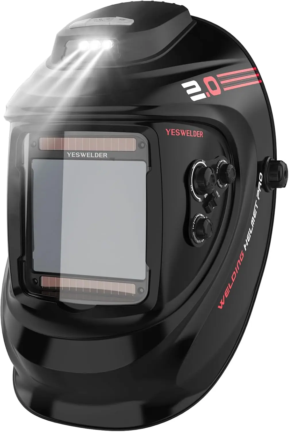 Solar Powered Auto Darkening Welding Helmet Rechargeable Fan Light Large View True Color Arc Sensor Wide Shade Weld Mask
Solar Powered Auto Darkening Welding Helmet Rechargeable Fan Light Large View True Color Arc Sensor Wide Shade Weld Mask