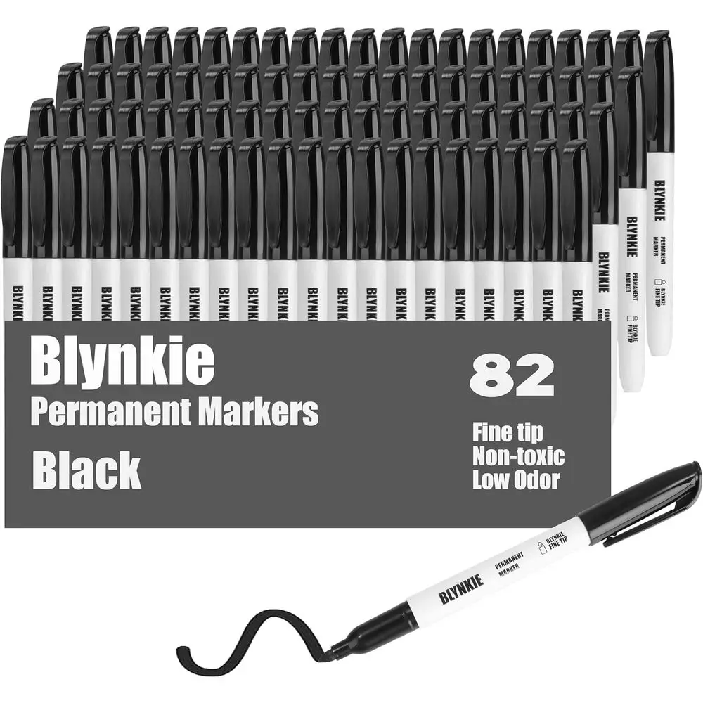 Bulk Pack of 82 Waterproof Permanent Markers, Smear-Proof, Quick Dry for Office and Home Use
Bulk Pack of 82 Waterproof Permanent Markers, Smear-Proof, Quick Dry for Office and Home Use