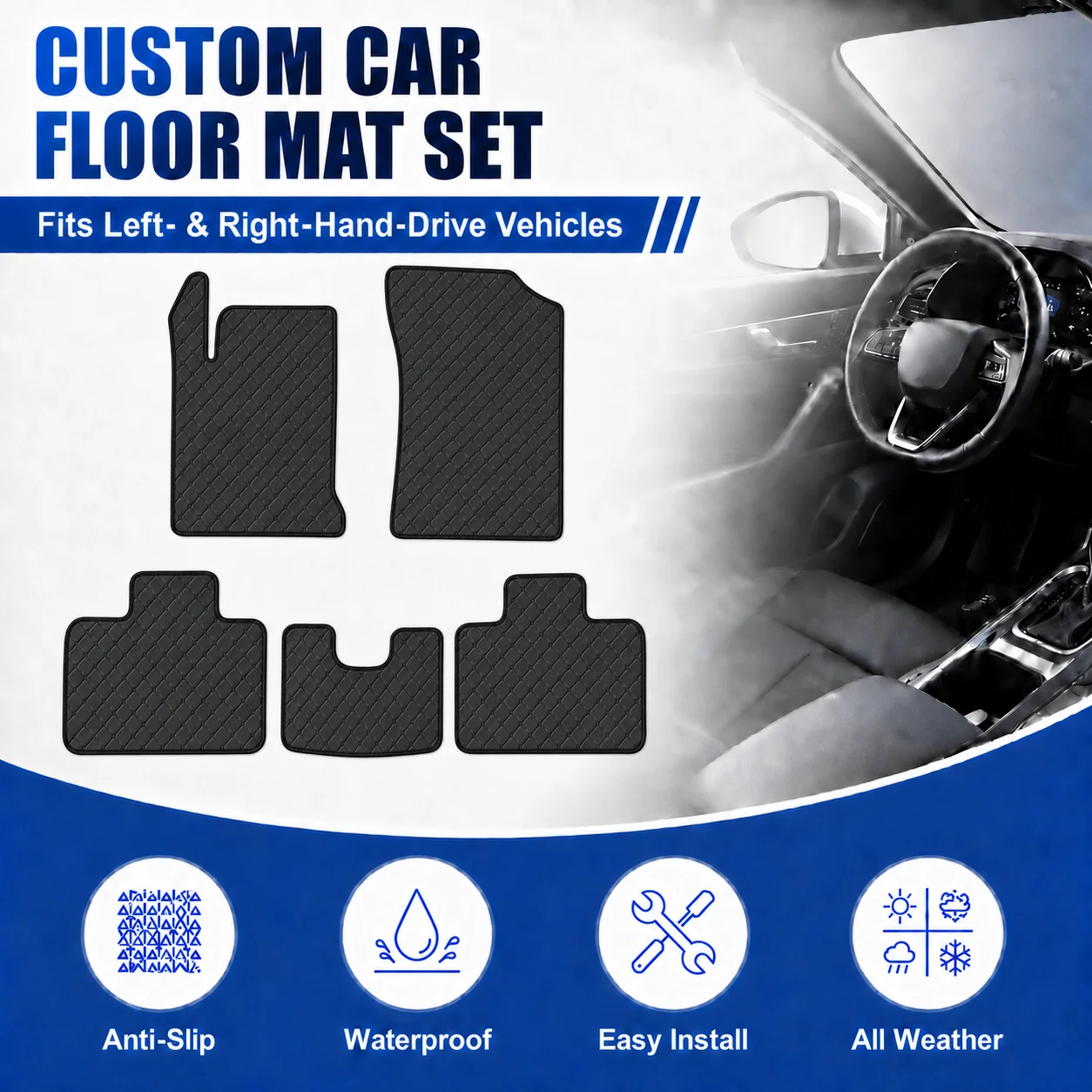 Customized Car Floor Mats for MG 7 2007-2013 All-Weather PU Waterproof Anti-slip Flat Floor Liners Car Interior Accessories
Customized Car Floor Mats for MG 7 2007-2013 All-Weather PU Waterproof Anti-slip Flat Floor Liners Car Interior Accessories