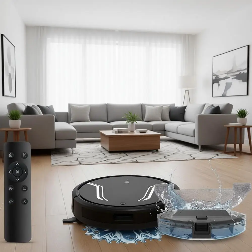 Робот-пылесос 5000Pa с функцией влажной уборки 3-в-1, самозарядкой, Wi-Fi/Alexa/управлением через приложение, идеально подходит для твердых полов, шерсти животных, мусора
Робот-пылесос 5000Pa с функцией влажной уборки 3-в-1, самозарядкой, Wi-Fi/Alexa/управлением через приложение, идеально подходит для твердых полов, шерсти животных, мусора