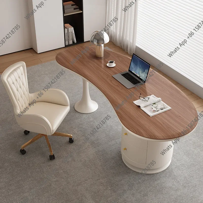 N64 Solid wood desk light luxury modern cream style office computer desk designer high sense study writing desk
N64 Solid wood desk light luxury modern cream style office computer desk designer high sense study writing desk