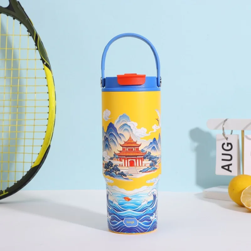 1PC 750ML Double Wall Vacuum Insulated Tumbler 316 Stainless Steel Car Tumbler with Handle Lid and Straw Portable Thermoses
1PC 750ML Double Wall Vacuum Insulated Tumbler 316 Stainless Steel Car Tumbler with Handle Lid and Straw Portable Thermoses