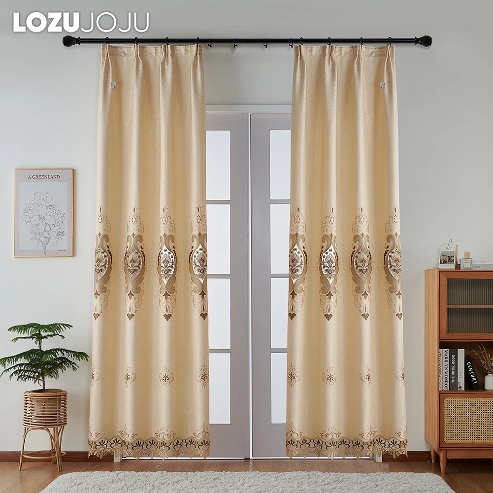LOZUJOJU European Style Embroidered Sheer Luxury Tulle Double Layer Curtains for Living Room Bedroom Decor 1PC
LOZUJOJU European Style Embroidered Sheer Luxury Tulle Double Layer Curtains for Living Room Bedroom Decor 1PC