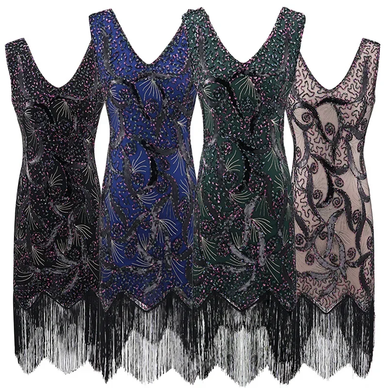 Womens Evening Embellished Flapper Dress Tassel Great Gatsby Retro Diamond Sequin Fringed Roaring Inspired Vestidos Dresses
Womens Evening Embellished Flapper Dress Tassel Great Gatsby Retro Diamond Sequin Fringed Roaring Inspired Vestidos Dresses