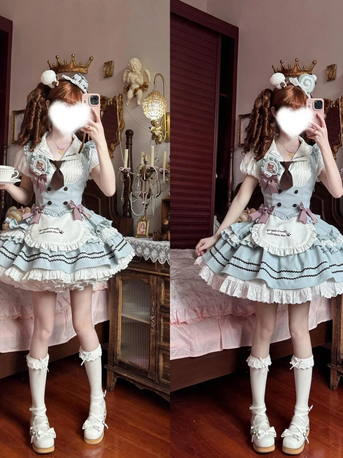 Mint Checkered Shirt Waist Cinching Vest Patchwork School Style Fashion Set Short Skirt Lolita Dress Young Looking
Mint Checkered Shirt Waist Cinching Vest Patchwork School Style Fashion Set Short Skirt Lolita Dress Young Looking